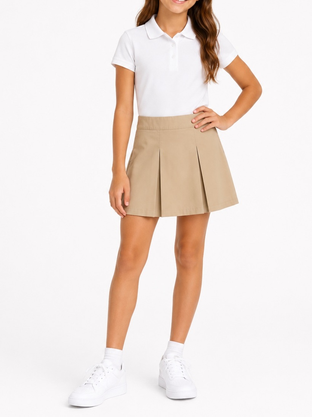Gap Girls Khaki Pleated School Uniform Skort Size 8 – 2 Pack